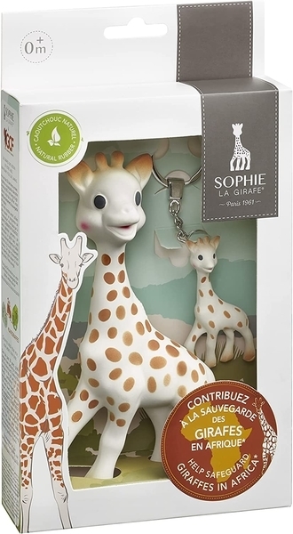 Подарунковий набір Vulli Жирафа Софі з брелоком, лімітована версія (516514) - Pampik