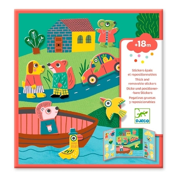 Набор для творчества с наклейками Djeco Животные (DJ09071) - Pampik