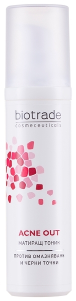 Матирующий тоник для жирной и склонной к акне кожи Biotrade Acne Out, 60 мл - Pampik