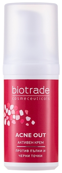 Активний крем для проблемної шкіри схильної до акне або вугрових висипів Biotrade Acne Out Active Cream, 30 мл - Pampik