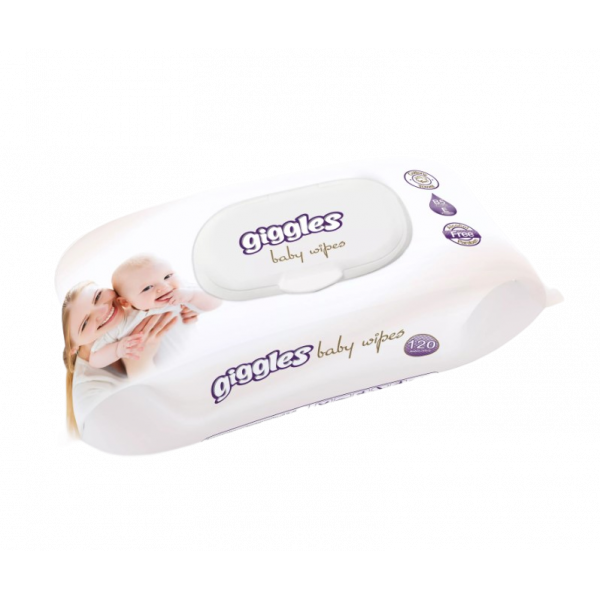 Влажные салфетки Giggles, 120 шт. - Pampik