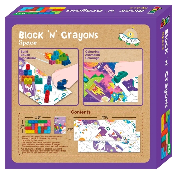 Набор для творчества Avenir Космос, восковые мелки, 12 цветов (BTS216015) - Pampik - 2