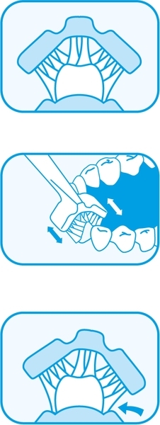 Компактная зубная щетка Dr. Barman's Superbrush, синий - Pampik - 3