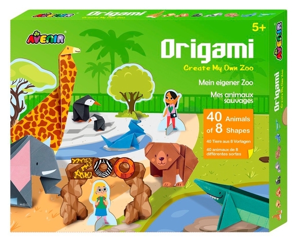 Набор для творчества Avenir Зоопарк с животными, оригами, 40 листов (CH211785) - Pampik