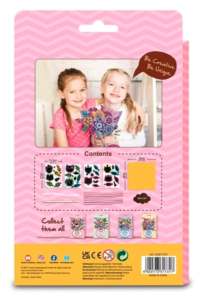 Набір для творчості Avenir Букет котиків, скретч-арт (CH211731) - Pampik - 2