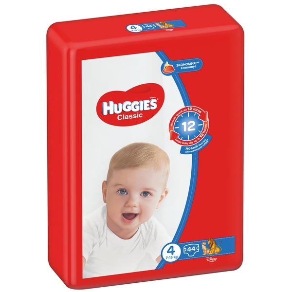 Підгузки на липучках Huggies Classic 4 (7-18 кг), 44 шт. - Pampik - 2
