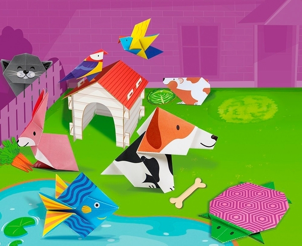 Набір для творчості Avenir Домашні улюбленці, орігамі, 40 аркушів (CH211786) - Pampik - 4