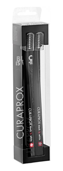 Набір зубних щіток Curaprox, ультра м'яка, d 0,10 мм, чорні, 2 шт. - Pampik - 2