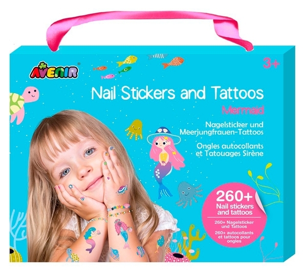 Набор наклеек на тело и ногти Avenir Русалки, 260 наклеек (NA218204) - Pampik
