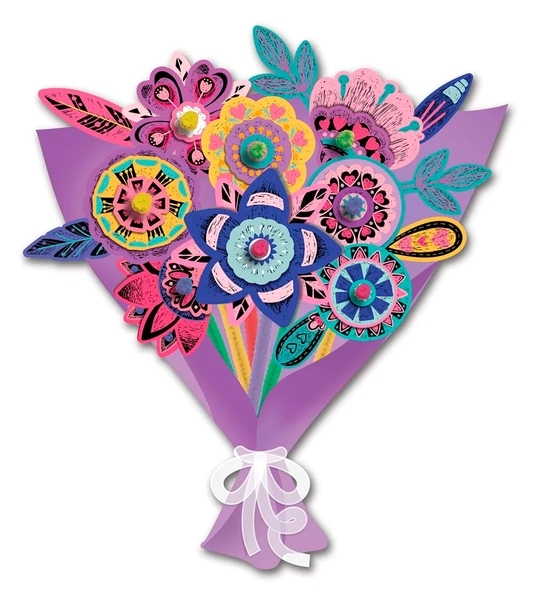 Набір для творчості Avenir Букет квітів, скретч-арт (CH211734) - Pampik - 3