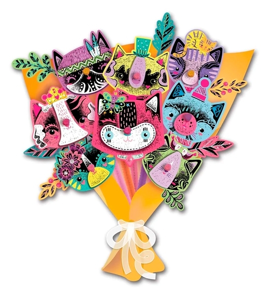 Набір для творчості Avenir Букет котиків, скретч-арт (CH211731) - Pampik - 3