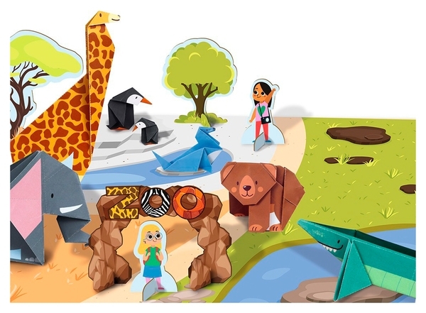 Набор для творчества Avenir Зоопарк с животными, оригами, 40 листов (CH211785) - Pampik - 3