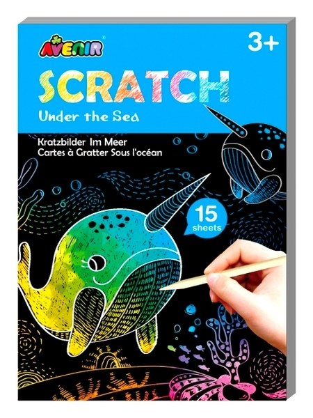 Набор для творчества Avenir Скретчбук, подводный мир, 15 листов (CH211656) - Pampik