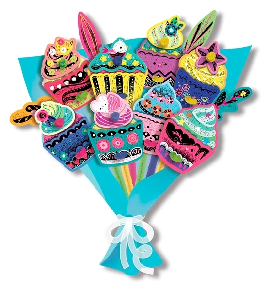 Набір для творчості Avenir Букет тістечок, скретч-арт (CH211733) - Pampik