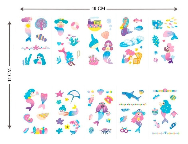 Набор наклеек на тело и ногти Avenir Русалки, 260 наклеек (NA218204) - Pampik - 3