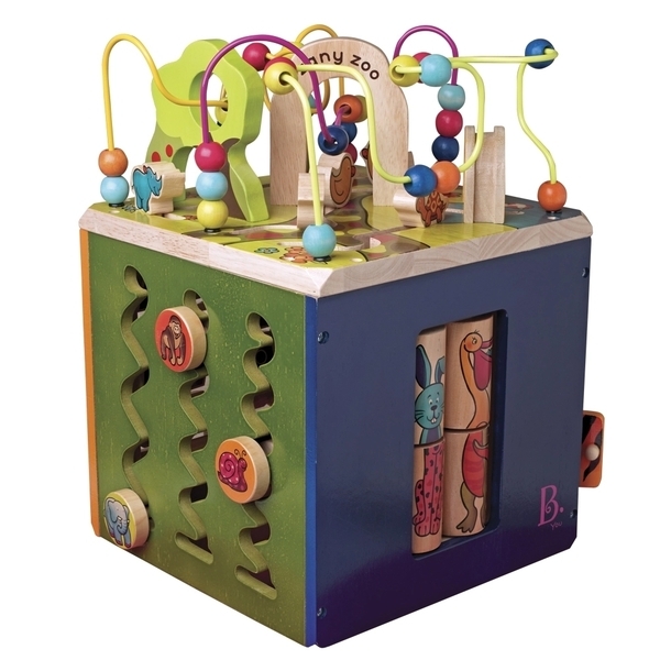 Розвиваюча дерев'яна іграшка Battat Зоо-куб - Pampik