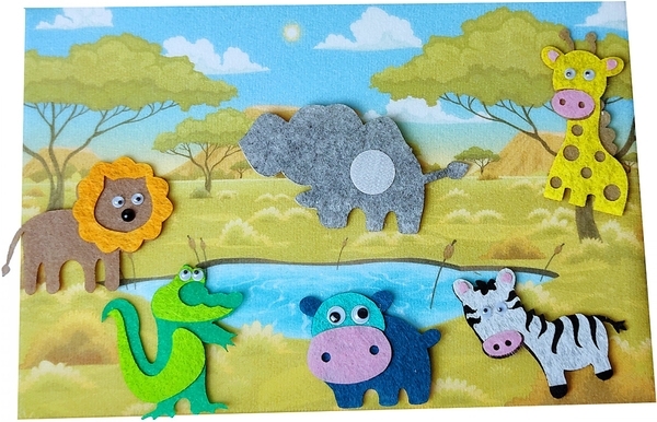 Розвиваюча гра з фетру Умняшка Дикі тварини (ПФ-001) - Pampik - 6