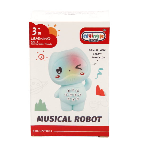 Музична іграшка Lindo Робот-кіт, блакитний (668-129) - Pampik - 2