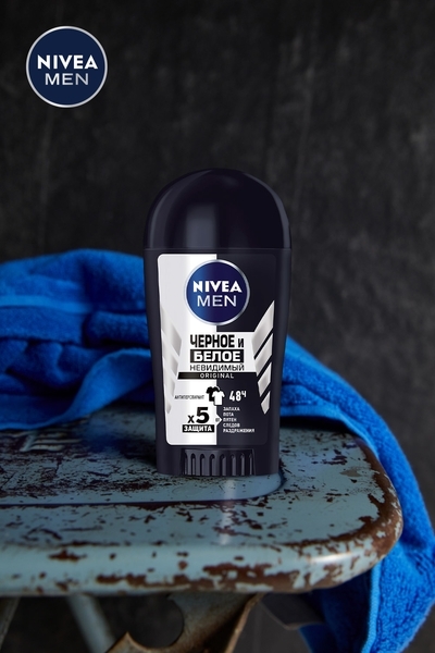 Дезодорант-антиперспірант Nivea Men Чорне і біле Невидимий Original, стик, 40 мл - Pampik - 3