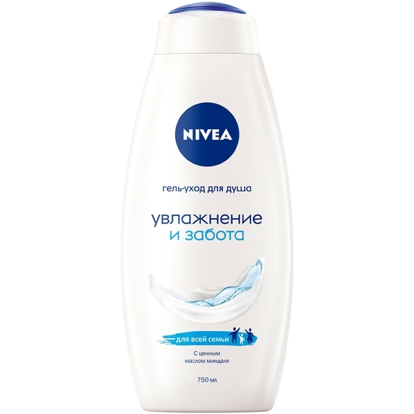 Гель-уход для душа Nivea Увлажнение и уход, 750 мл - Pampik