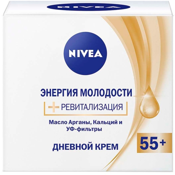 Дневной крем для лица Nivea Энергия молодости 55+, 50 мл - Pampik