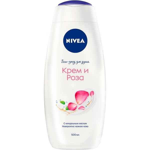 Гель-уход для душа Nivea Крем и Роза, 500 мл