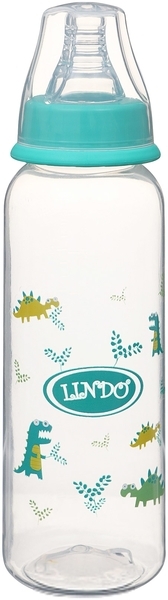 Пляшечка для годування Lindo з силіконовою соскою, 250 мл, зелений (Li 143 зел) - Pampik - 2