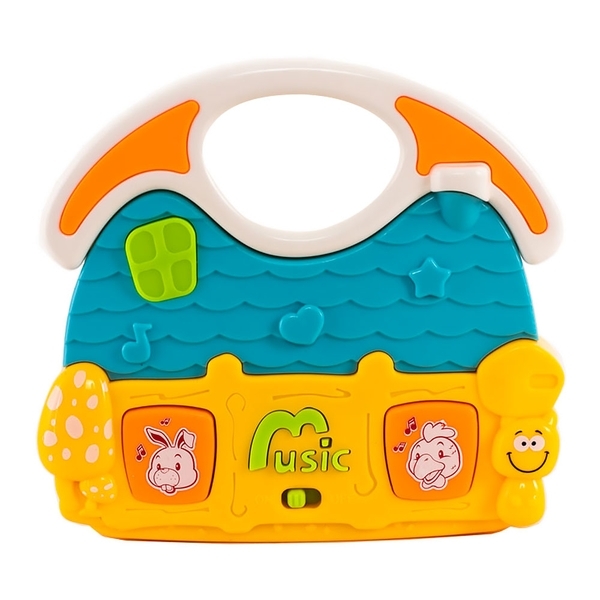 Іграшка музична Baby Team Будиночок (8627 будиночок жовто-блакитний) - Pampik