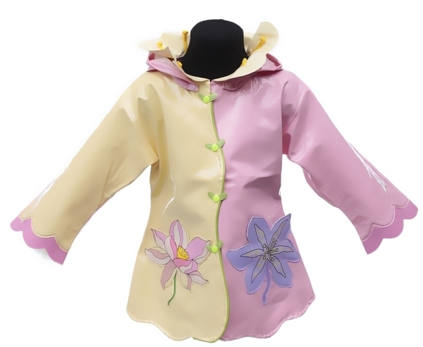 Плащ-дощовик Kidorable Лотос, р. 92-98, рожевий з жовтим (33032) - Pampik