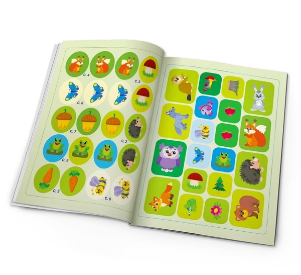 Школа креативного дозвілля. Лісові тварини. 40 наклейок (F00029294) - Pampik - 4