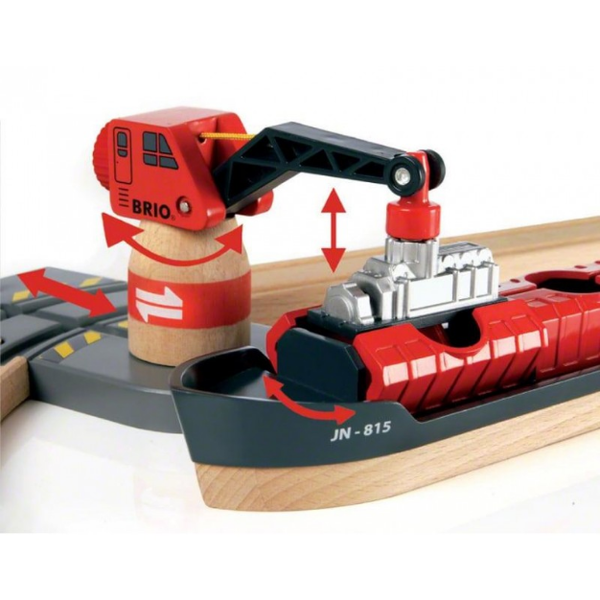 Игрушечный набор Brio Cargo Harbour Set, 16 элементов (33061) - Pampik - 4