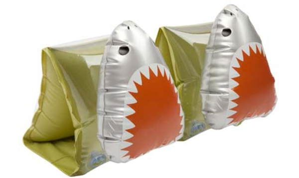 Нарукавники надувные для плавания "Акула", оливковые Sunny Life - Pampik