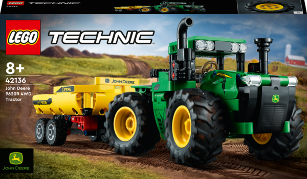 Конструктор LEGO Technic Трактор John Deere 9620R 4WD, 390 деталей (42136) - Pampik