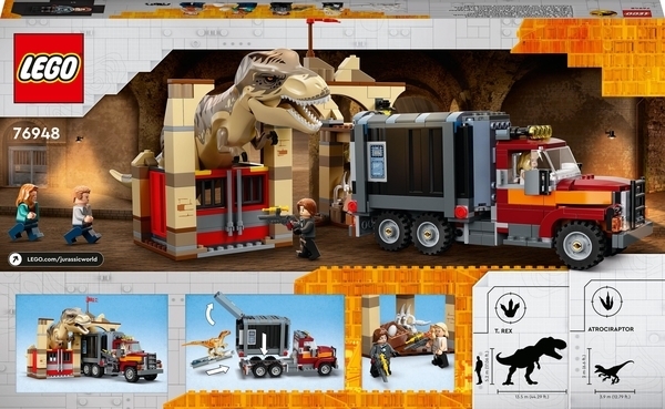 Конструктор LEGO Jurassic World Втеча тиранозавра і атроцираптора (76948) - Pampik - 3