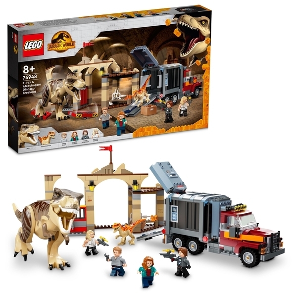 Конструктор LEGO Jurassic World Втеча тиранозавра і атроцираптора (76948) - Pampik - 2