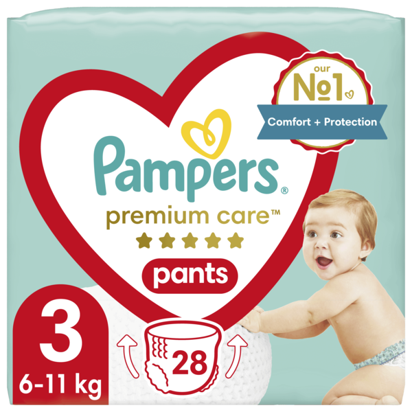 Підгузки-трусики Pampers Premium Care Pants 3 (6-11 кг), 28 шт. - Pampik