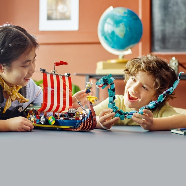 Конструктор LEGO Creator Корабель вікінгів і Мідгардський змій (31132) - Pampik - 8