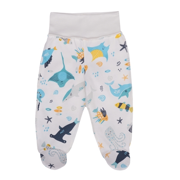 Повзунки Софія Атлантика, інтерлок, р.56, білий з блакитним (212156) - Pampik
