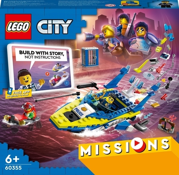 Конструктор LEGO City Missions Детективні місії водної поліції (60355) - Pampik