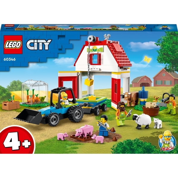 Конструктор LEGO City Farm Тварини на фермі та у хліві (60346) - Pampik