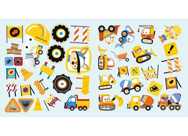 Книга Розмальовки, аплікації, завдання. Будівельний майданчик. 40 наліпок - Pampik - 4