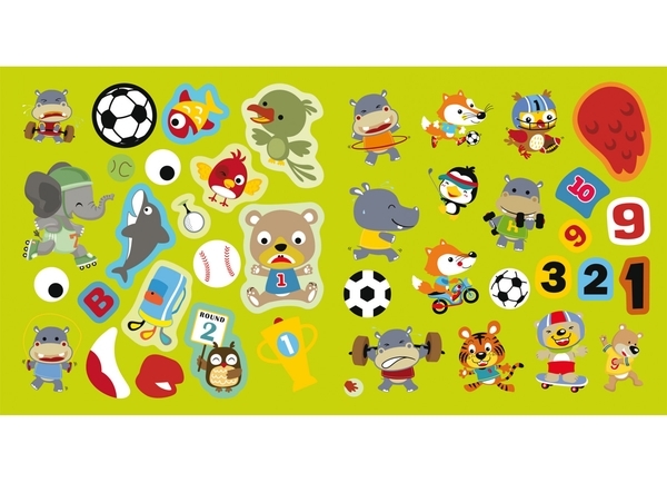 Книга Розмальовки, аплікації, завдання. Спорт. Змагайся та перемагай. 40 наліпок - Pampik - 4