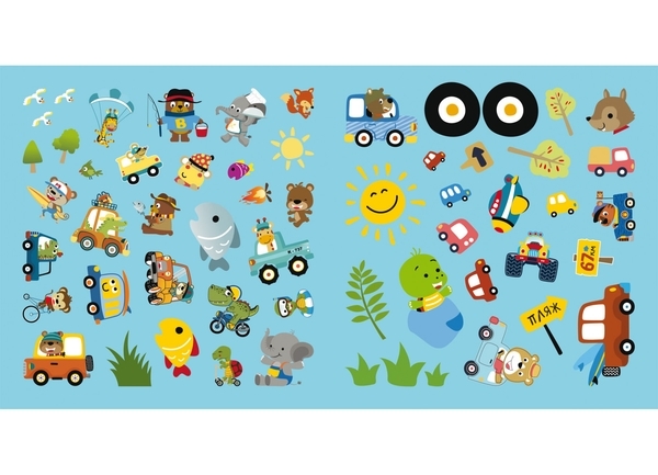 Книга Розмальовки, аплікації, завдання. Пікнік. Грайся та відпочивай. 40 наліпок - Pampik - 4