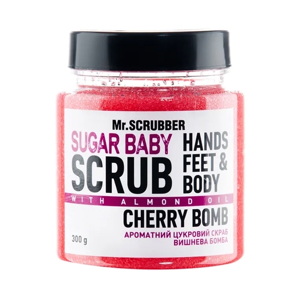 Сахарный скраб для тела Mr.Scrubber Sugar Baby Cherry Bomb, 300 гр - Pampik