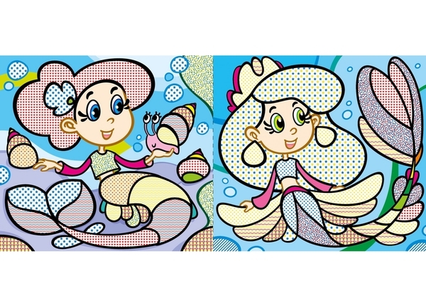 Водяні розмальовки. Кольоровий фон. Русалоньки - Pampik - 3