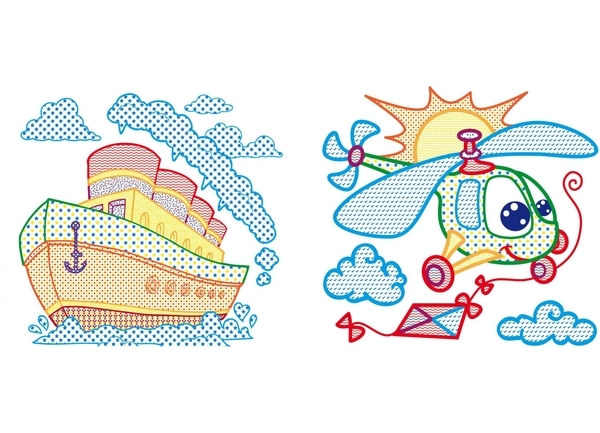 Водяні розмальовки з кольоровим контуром. Плаваємо й літаємо - Pampik - 3