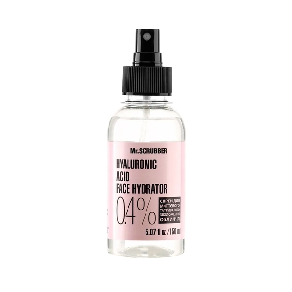 Спрей для зволоження обличчя Mr.Scrubber Hyaluronic Instant Face Hydrator 0,4%, 150 мл - Pampik