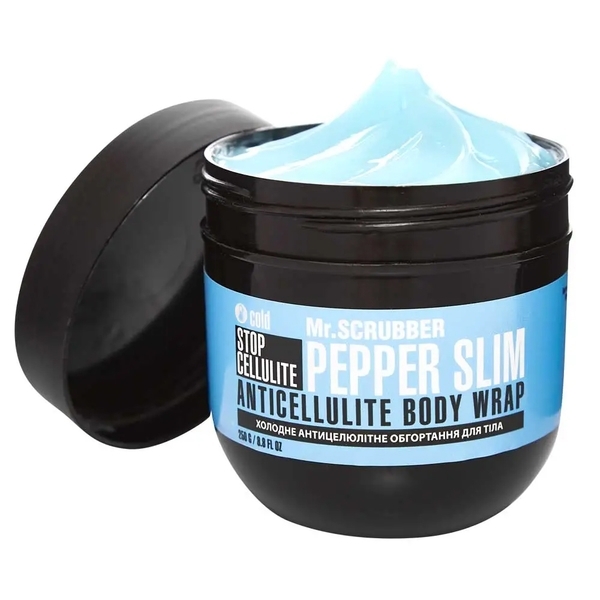 Холодне антицелюлітне обгортання для тіла Mr.Scrubber Stop Cellulite Pepper Slim, 250 г - Pampik