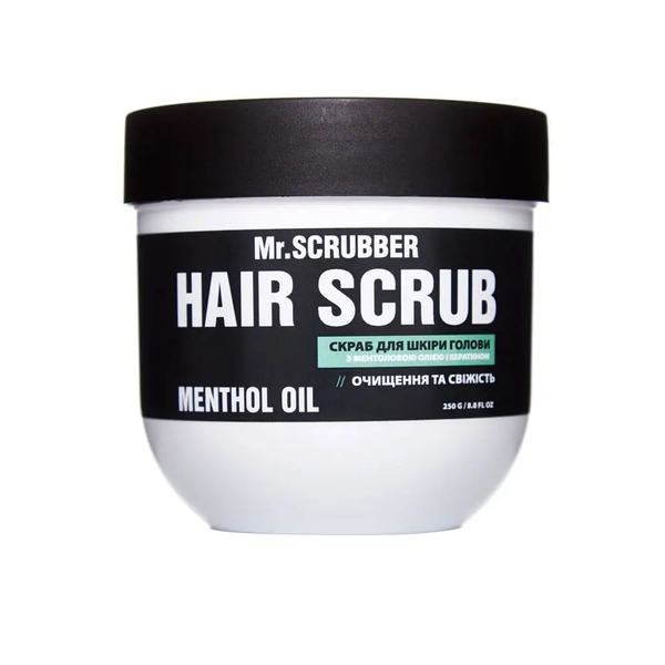 Скраб для шкіри голови та волосся Mr.Scrubber Hair Scrub Menthol Oil, 250 г - Pampik
