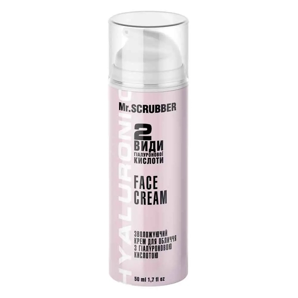 Зволожуючий крем для обличчя Mr.Scrubber Hyaluronic Face Cream, 50 мл - Pampik